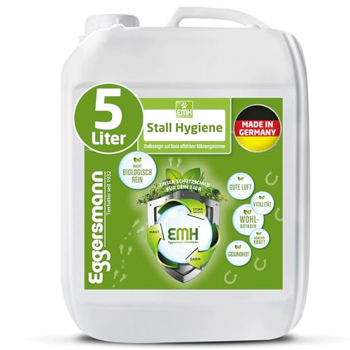 Eggersmann Mein Pferdefutter EMH Stall Hygiene 5 l - Flüssigkonzentrat für den Stall - Reiniger zur Verdrängung von Keimen, unangenehmen Gerüchen & Verschmutzungen - Deutsche Herstellung