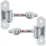 KOTARBAU® 2er Set Einstellbares Torscharnier M12 Die Perfekte Lösung für jede Toranlage Torangel Regulierbar Verzinkt