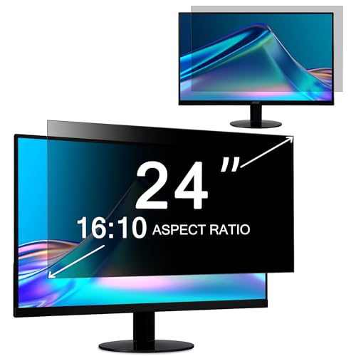 ZOEGAA Blickschutzfilter 24 Zoll Monitor 16:10 für 24" Monitor,Anti Blaulicht Blickschutzfolie Bildschirm 24 zoll und Abnehmbarer Bildschirm Sichtschutzfolie Bildschirm Sichtschutz