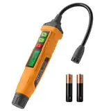 Gasmelder, TopTes PT210S Gasspürgerät mit 10 cm Sonde, ideal für den Einsatz in Wohnhäusern und Wohnmobilen, zur Erkennung von Erdgas, Methan, Propan.. Misst%LEL (Inklusive Batterie x2) - Orange