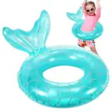 Meerjungfrau-Schwimmer, schwimmender Pool-Ring, 63,5 x 45,7 x 20,3 cm, bezaubernd, kompakt, aufblasbar, Meerjungfrau-Schwimmtrainer, Kinder, und Wasser, Spielspaß für Sommeraktivitäten