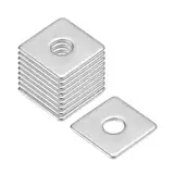sourcing map Quadratische Unterlegscheiben, 50 Stück, M6 x 20 x 20 x 1,5 mm, 304 Edelstahl, quadratische Unterlegscheiben, flache Unterlegscheiben, Abstandshalter Dichtung für Hardware-Befestigung