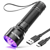 GEARLITE LED Schwarzlicht Taschenlampe mit 21 LEDs, Mini UV Lampe mit 395 nm, Ultraviolettes Licht für Geocaching, Heimtierurindetektor, Eingetrocknete Flecken von Hunde und Andere Haustiere