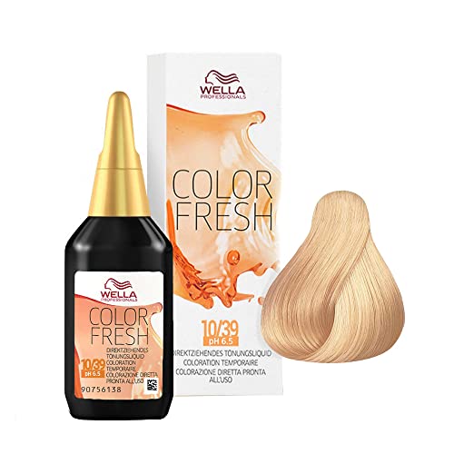 Wella Professionals Color Fresh Glanz-Tönung 10/39 helllicht blond gold-cendre, 75 ml