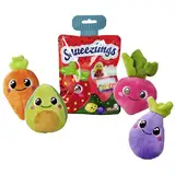 Squeezlings, 12 Plüschfiguren zum Sammeln, es Wird nur EIN Artikel geliefert, Obst und Gemüse aus Plüsch, super Soft, niedliche Gesichter, ca. 8cm, ab 3 Jahren
