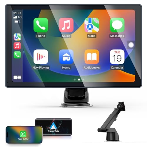 Carplay Display FüR Apple Car Play und Android Auto, 9 Zoll Touchscreen-Display FüR Carplay-Radio, Drahtlose in-Car-Wiedergabe Mit Siri/Googlee Assistant FüR Die Meisten Fahrzeuge