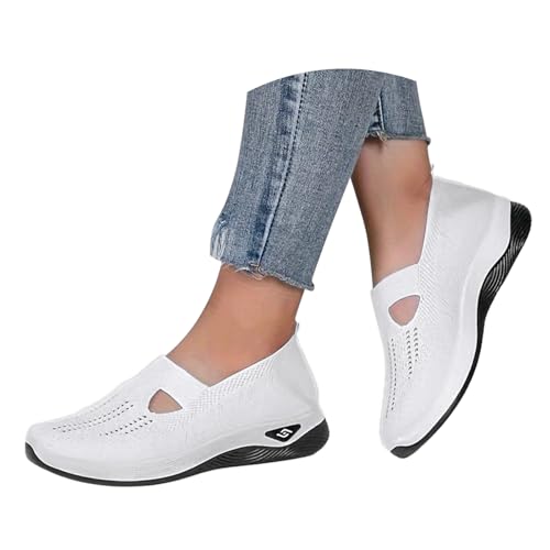 Damenschuhe Weite h, Walkingschuhe Damen Leicht Weite H Vermascht Orthopädische Schuhe Sneaker Sommer Atmungsaktiv Memory Schaum Krankenschwester Sportschuhe Bequeme Outdoor Sommerschuhe Turnschuhe