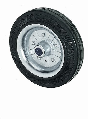 A Räder / Rollen 200 mm mit Bereifung und Rollenlager, Schwarz oder Silber, Stahl, 205 kg Tragfähigkeit, für Personenkraftwagen