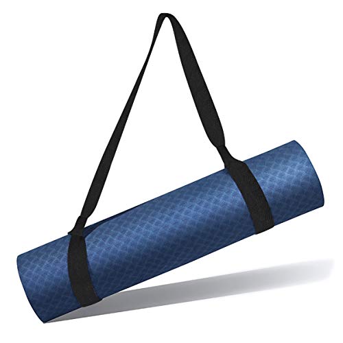 NATUCE Yogamattenriemen Schwarz, Yogamatte Tragegurt, Verstellbare Yogamatten-Schultergurte, Elastisch Yoga Gurt, Trageriemen, Schultergurt für Tragematten, Carrying Strap für alle Yogamatten Größen