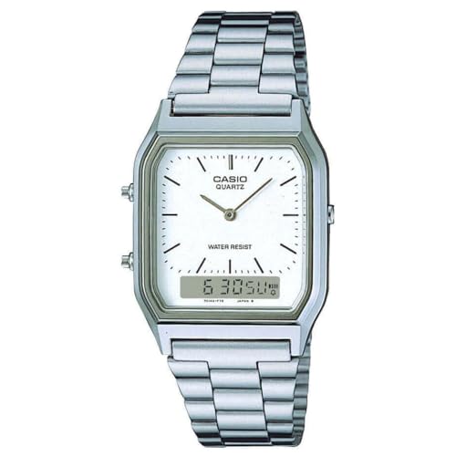 Casio Unisex ErwachseneArmbanduhr Analog-Digital Quarz Edelstahl AQ-230A-7DMQYES