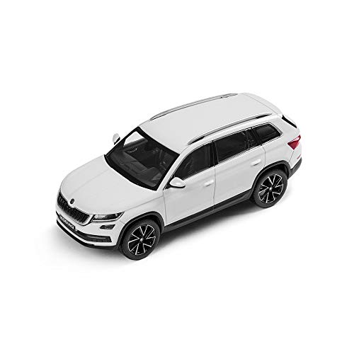 Skoda 565099300S9R Kodiaq Modellauto 1:43 Moon-Weiß-Metallic Accessoires Miniatur