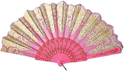 Seidenfächer, Seiden-Handfächer, künstliche Seidenfächer, lange Seidenfächer, Fächer, Schleier, Tanzparty-Fächer, Hochzeit, Seiden-Spitze-Fächer, faltbarer Blumen-Fächer, Damen-Hochzeit, faltbarer Han