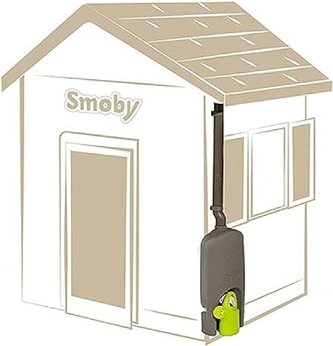 Smoby – Regenfass mit Gießkanne – Zubehör für Smoby Spielhäuse, Sammlung von Regenwasser, mit Regenrinne und Wasserhahn, passend für die meisten Smoby Spielhäuser