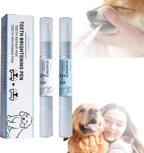 Vaudf Pet Toothbrush Pen,2025 New Pet Teeth Cleaning Pen,Pet Tooth Whitening & Cleaning Teeth Brightening Pen for Dog Cats Dental Care Fresh Breath,Promoting Fresh Breath and Better Oral Health (1)