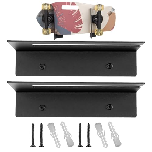 Generic Skateboard-Wandhalter, hängende Skateboard, Skateboard-Accessoires, Lagerhalter, 2 Stück, Skateboard, Wandhalter geeignet für Garage, Wohnzimmer
