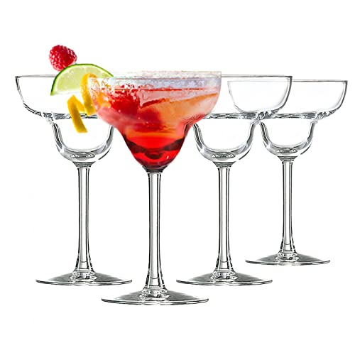 alpina Margarita Cocktailgläser, 4er-Set, 250 ml, Mocktail-Party, Frozen Cocktails, Trinkglas, transparent, für Partys, Zuhause, Barzubehör, Restaurant, Pub, Stiel, Glaswaren