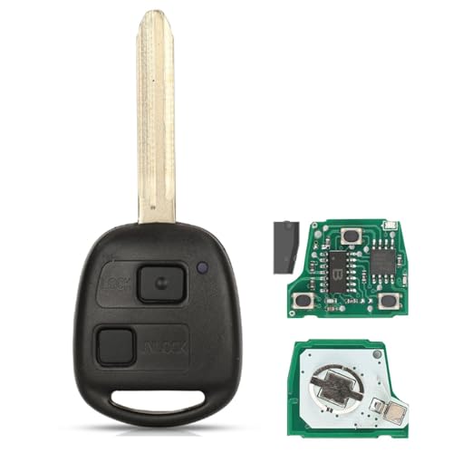 Fernbedienungsschlüssel FOB 2 Tasten 433MHz 4D67 Chip Für Toyota Prado Avensis Tarago 120 RAV4 Kluger 2003-2009 Ungeschnittene Klinge TOY43 (2Button 4d67)