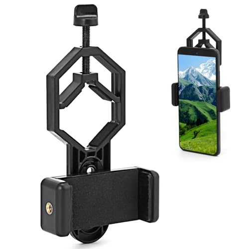 QWORK® Teleskop Telefon Adapter - Universal-Handyhalterung für Spektive, Monokulare und Ferngläser