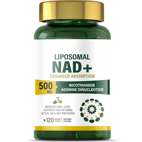 Liposomales NAD+ 500MG, Nad Resveratrol Boosting Supplement Effizienter für zellulären Energiestoffwechsel & Reparatur, Vitalität & Gesundheit - 120Stück