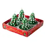 Vhersily Weihnachtskerze Schneemann-Kerzen Weihnachtskerzen Weihnachtsbaum Dekorierte Kerze für Heimdekoration 1 PC, grün, A