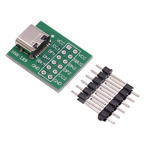 Dollatek 10 Stück USB TYPE-C auf DIP-PCB-Steckverbinder Pinnwand-Testplatine Lötbuchse Dip-Pin-Header-Adaptermodul