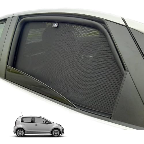 XTRM-CAR Sonnenschutz Blenden für VW UP! UP (ab 2011) 5 Türen ideal angepasst, Höhste Qualität UV-Schutz und Hitzereduktion (Komplettes Set)