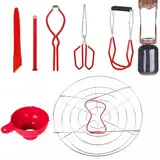 7/14 Teiliges Einmach Set - Einmachglas Heber Zange | Glasheber Aus Edelstahl | Home Canning Kit Tools Set | Anti Verbrühungs Glasheber Rutschfester Glasglas Clip Mit Gummigriff Für Die Küche