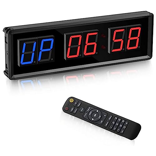 STMKB 2,3-Zoll-Sporttimer, 6-stelliger Intervalltimer, 8 Fitness-Trainingsmodi, 5-stufig Einstellbare Helligkeit, Geeignet Für Trainingsorte Wie Fitnessstudios, Heime, Kampfsporthallen Usw.