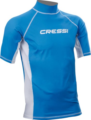 Cressi Rash Guard Man - Schützendes Kurzarmshirt für Herren, Ideal für Wassersport, aus Speziellem Elastischem Stoff, UV/UPF 50+ Sonnenschutz