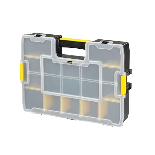 Stanley Werkzeug-Organizer Sortmaster (44.2 x 9.2 x 33.3 cm, Innenteiler anpassbar, bis zu 1024 Konfigurationen möglich, kein Verrutschen, Deckel verriegelbar) 1-94-745, Einzeln