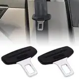 BECHS 2 Stück Sicherheitsgurt-Clip, Sicherheitsgurt-Schnalle, Sicherheitsgurt Stecker, Autozubehör Innenraum, Gurtschloss Adapter Auto Geeignet für die meisten Autos, Schwarz