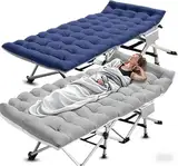 Campingbett Feldbett Klappbar, Gästebett Klappbar mit Bequemes Matratze und 1200D Oxford-Gewebe, Klappbett XL 362KG Belastbar für Innen und Außen, Zuhause, Terrasse und Garten