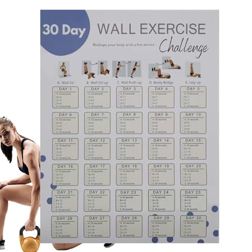 Trainingsplaner Wandplaner 30 Fitness-Planer Wandplaner 30 - Fitnessregister für schnelle Planung | Wandposter für Planer