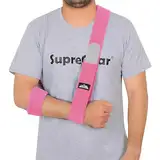 supregear Armschlinge, Verstellbar Leicht Komfortabel Schulterschlinge, Atmungsaktiv, Medizinische Schulterstütze für Verletzten Arm/Hand/Ellenbogen, Rosa