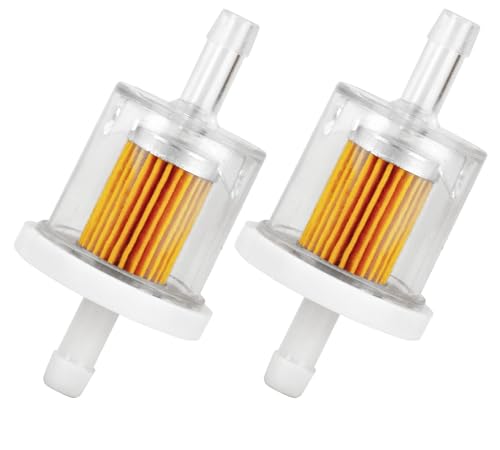 2x Benzinfilter 8mm Anschluss Kraftstofffilter Glasklar Transparent für Motorrad Boot Quad Moped Rasenmäher