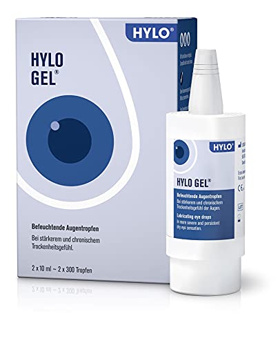 HYLO GEL Augentropfen bei trockenen Augen, langanhaltend, mit Hyaluronsäure, Doppelpackung 2x10 ml