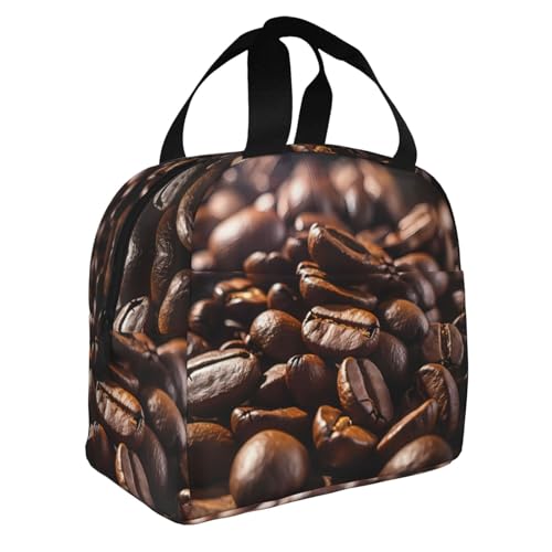 WZYWHJ Lunchtasche in Kaffeebohnen-Qualität, tragbar, isoliert, tragbar, robust