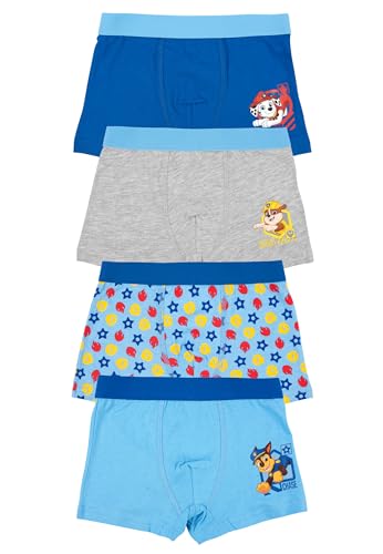 Paw Patrol Boxershorts für Jungen - Kinder Unterwäsche Unterhose Boxer (4er Pack) (DE/NL/SE/PL, Numerisch, 98, 104, Regular, Mehrfarbig)