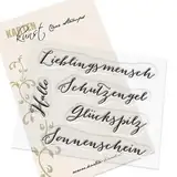 Clear Stamp-Set Stempel-Gummi - Karten-Kunst Große Worte "Lieblingsmensch"