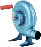 Handkurbel-Schmiede-Gebläse, Eisengetriebe, Popcorn-Ventilator, manueller Ventilator, manuelles Grill-Luftgebläse zum Kochen, 80 W bis 350 W, Blau, 300 W