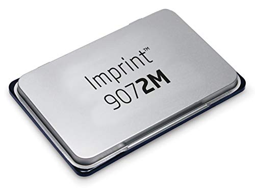 Imprint Handstempelkissen 9072M für den täglichen Bedarf zu Hause und im Büro – 1 Stempelkissen schwarz, robuster Metalldeckel, wasserbasierte Tinte, Größe 11 x 7 cm, optimal für Handstempel geeignet