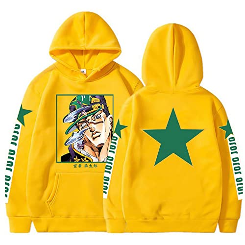 acsefire JoJo's Bizarre Adventure Kujo Jotaro Pullover Jotaro Kuujou Hoodie JoJo Sweatshirt Lässiger Streetwear Pullover für Männer Frauen Teenager