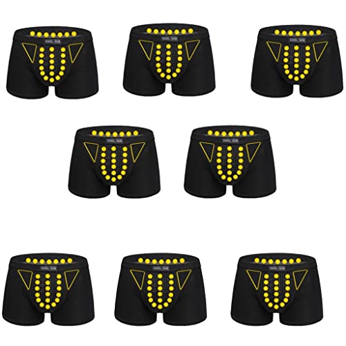 Energy-Unterwäsche für Männer Physiologische Boxershorts Gesundheitsvorsorge Magnetische Therapie-Shorts Atmungsaktive Soft-Slips (Color : 8PCS, Size : XXL)