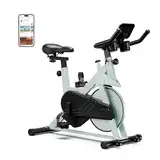 Heimtrainer Fahrrad mit Magnetischem Widerstand, MJWW Bequemem Sitz, 136KG Gewichtskapazität Indoor Fitnessbike Heimtrainer, Cycling Bikes mit App für das Büro zu Hause