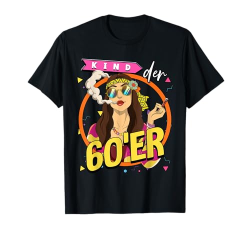 Kind der 60er Jahre Frau Kostüm T-Shirt
