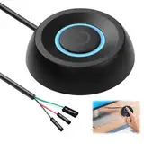 Netzschalter für Desktop Computers, PC Power Button Einschaltknopf für Externer Fernstart, Netzschalter,Externer Fernstart, pc zubehör mit 1,8 m PVC Kabe
