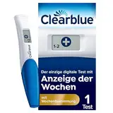 Clearblue Schwangerschaftstest Frühtest digital, Pregnancy Test, 1x Frühschwangerschaftstest/Schwangerschaftsfrühtest mit Wochenbestimmung, Schwangerschaft bestimmen, 25 mIU/ml