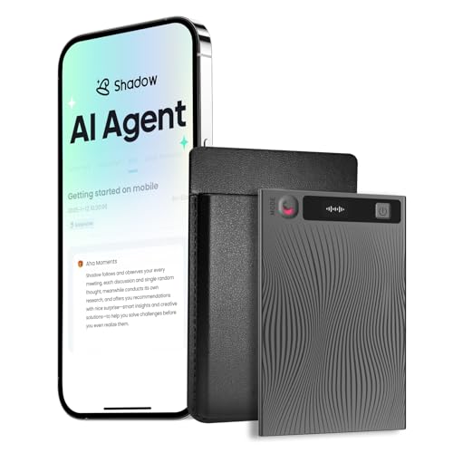 Mobvoi TicNote KI Digitales Diktiergerät, 64 GB Speicher, Notizrekorder mit Hülle, App-Steuerung, über 100 Sprachen, Transkribieren, Zusammenfassen mit AI Shadow,digitaler Audiorekorder Sprachrekorder
