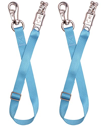 Verstellbare Anhängerbinder (2er-Pack) für Pferdeanhänger, Nylongurt, verstellbar von 63 bis 94 cm, (Hurricane Blue)