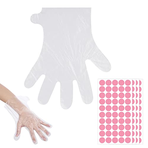 200 Stück Paraffinwachs Handschuheinlagen Paraffinbad Einlagen, Einwegstiefel Paraffin Badeeinlagen Transparent Kunststoff Einweghandschuhe für Hand-Schönheitssalon Haarfärben Spa Wax Treatment